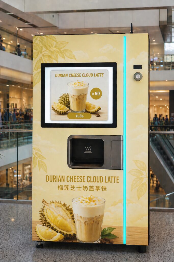 榴莲芝士奶盖拿铁