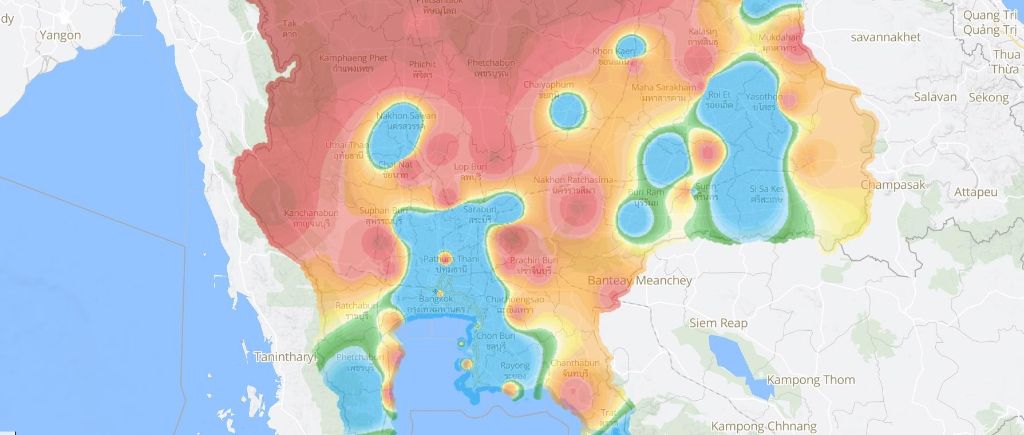 Thailand Heatmap